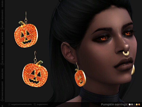 Pumpkin earrings by sugar owl from TSR