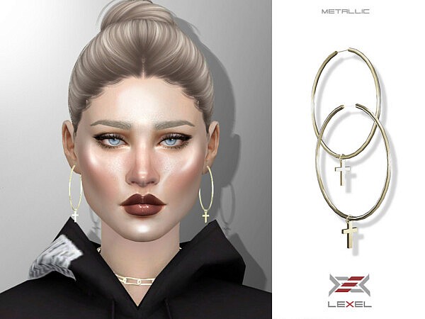 Metallic Earrings by LEXEL s from TSR