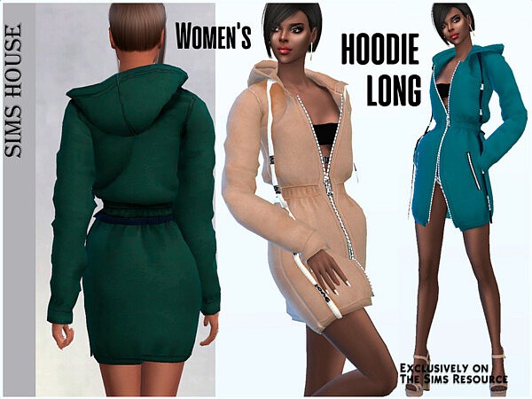 Womens long hoodie by Sims House from TSR
