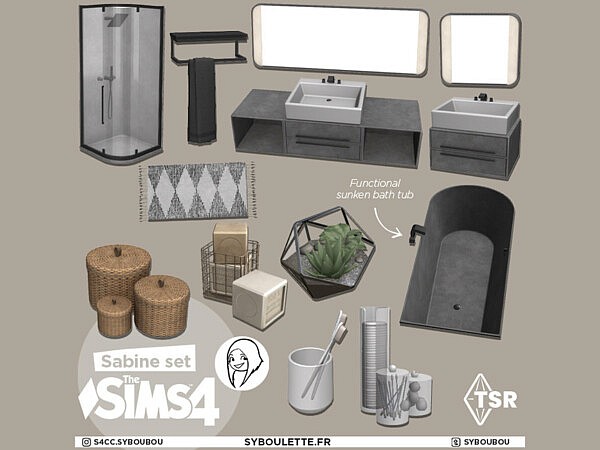 Sabine bathroom set Part 1 Furnitures by Syboubou from TSR