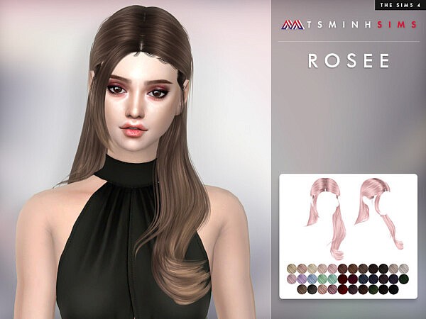 Rosee Hair by TsminhSims from TSR