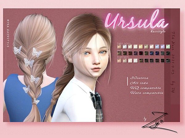 Ursula Hairstyle for kid by  zy from TSR