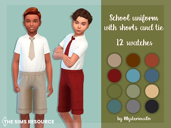 School uniform with shorts and tie by MysteriousOo from TSR