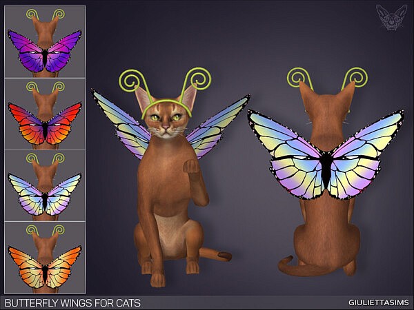 Butterfly Wings For Cats by feyona from TSR