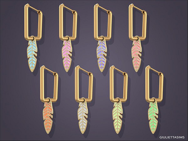 Feather Pendant Earrings For Toddlers by feyona from TSR