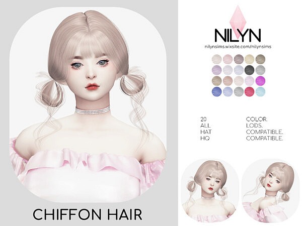 CHIFFON HAIR   NEW MESH by Nilyn from TSR