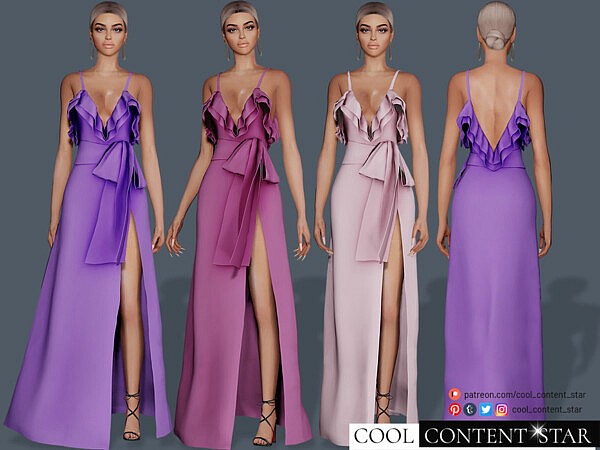 Ribbon Dress by sims2fanbg from TSR