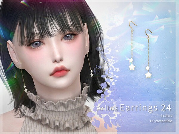 Stars earrings 24 by Arltos from TSR