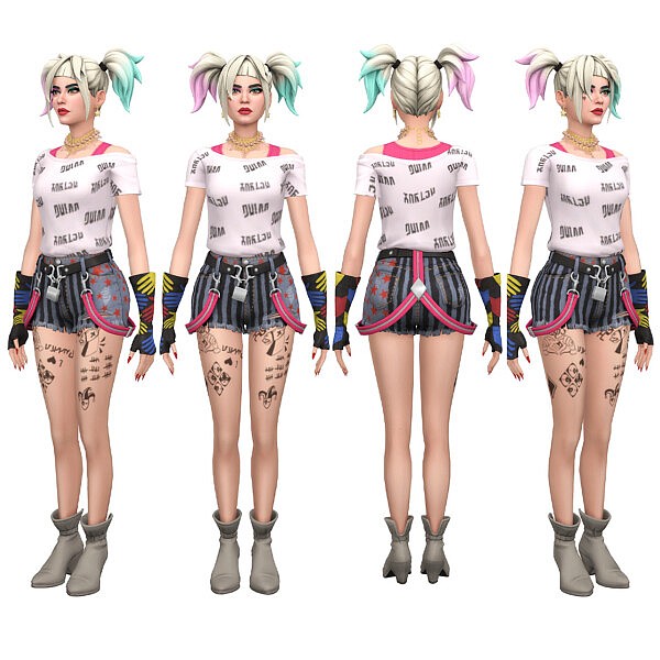 Fortnite Harley Quinn Set Conversion from Busted Pixels