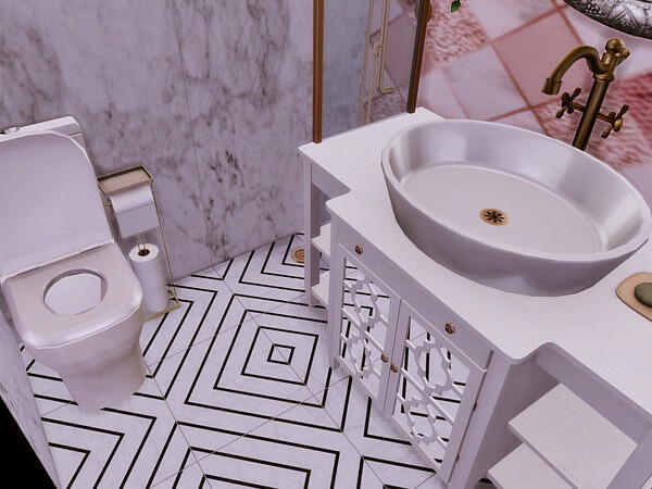 White Wine Art Deco Bathroom 2 by GenkaiHaretsu from TSR