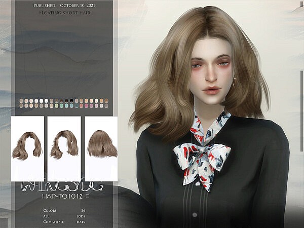 WINGS TO1012 Floating short hair by wingssims from TSR