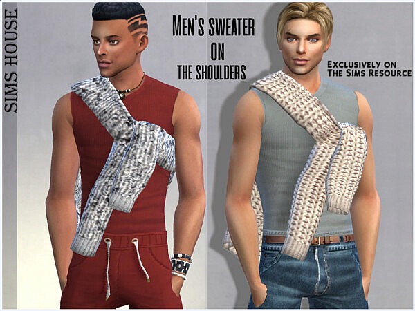 Mens sweater on the shoulders by Sims House from TSR