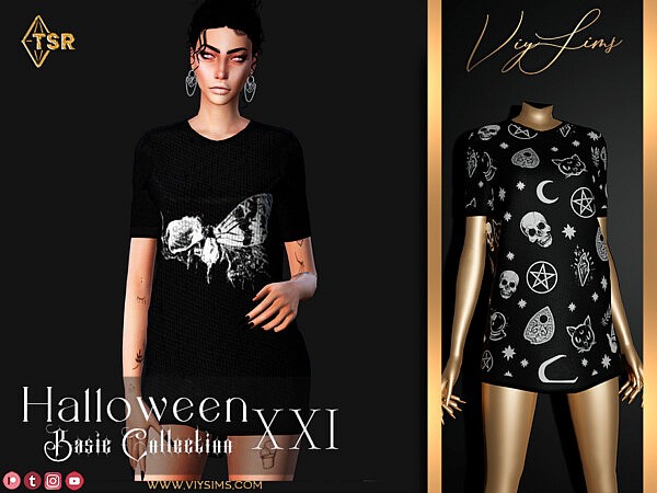 Halloween XXI   Long Shirt V.1 by Viy Sims from TSR
