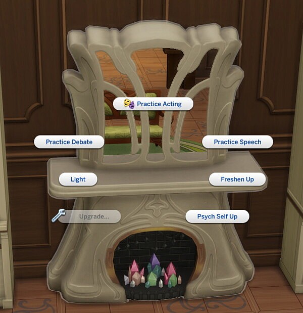 Multi Purpose Furniture Fireplace and Mirrors by Ilex from Mod The Sims