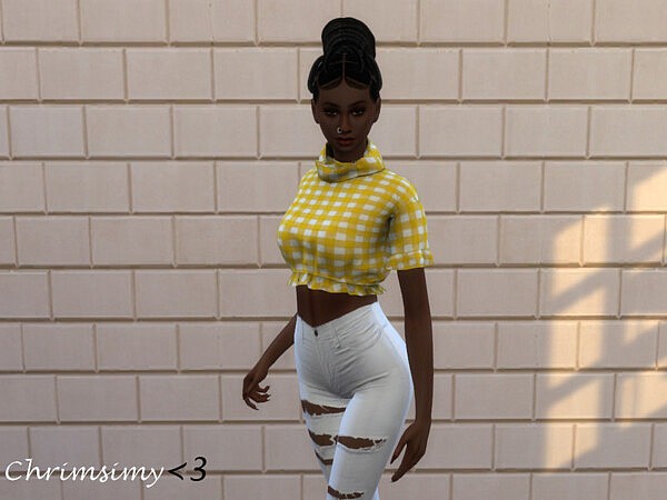 Short Sleeve Ruffle Top by chrimsimy from TSR