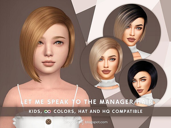 Let Me Speak to The Manager Hair kids by SonyaSimsCC from TSR
