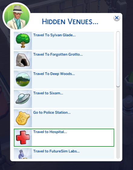 Travel To Venue Hidden and Vacation Destinations by TwelfthDoctor1 from Mod The Sims