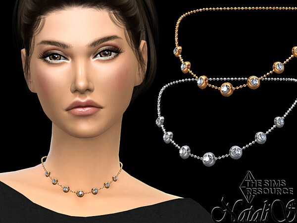 Graduated bezel diamond necklace by NataliS from TSR
