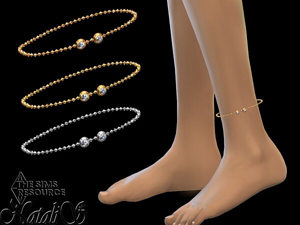 Bezel crystal chain anklet by NataliS from TSR