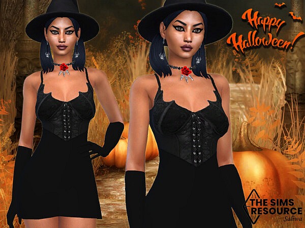 Halloween Witch Costume with Gloves by Saliwa from TSR