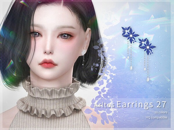 Flower earrings 2 by Arltos from TSR