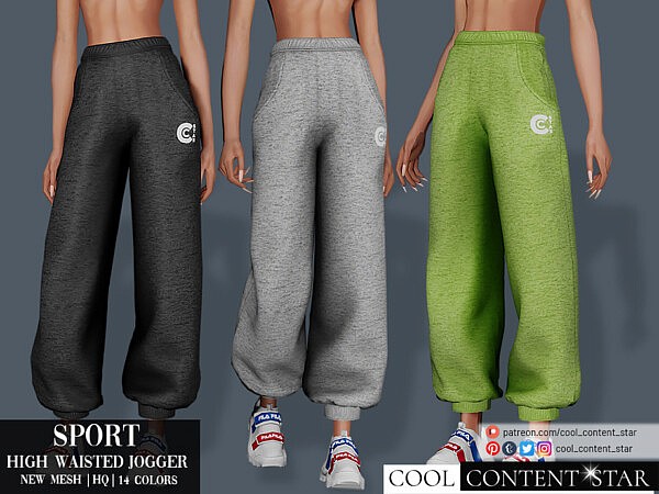 High Waisted Jogger by sims2fanbg from TSR