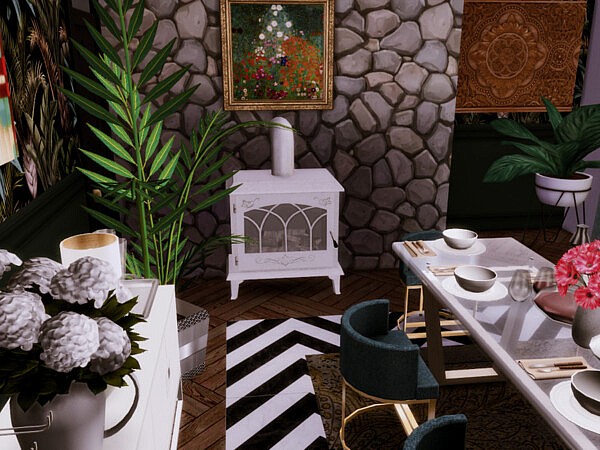 White Wine Art Deco Diningroom by GenkaiHaretsu from TSR