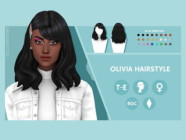 Olivia Hairstyle by simcelebrity00 from TSR