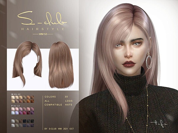 Straight mi long hairstyle (Tifa) by S Club from TSR