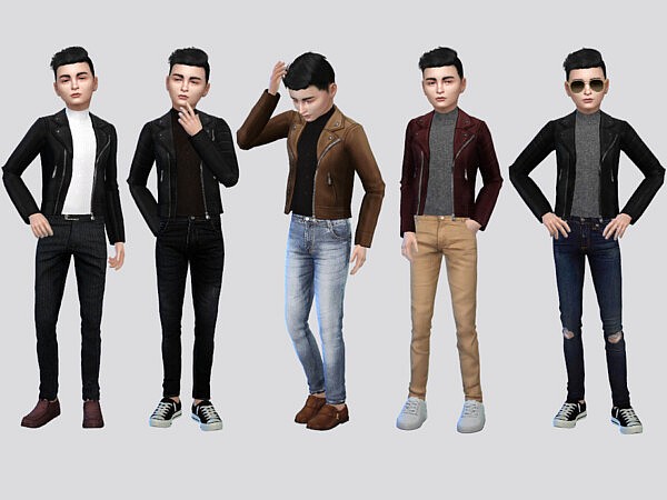 Pontius Leather Jacket Boys by McLayneSims from TSR