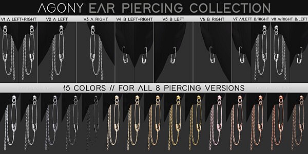 Agony Ear Piercing Collection from Praline Sims