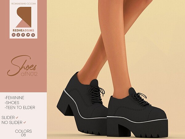 AF Shoes N012 from Red Head Sims