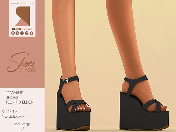 AF Shoes N013 from Red Head Sims