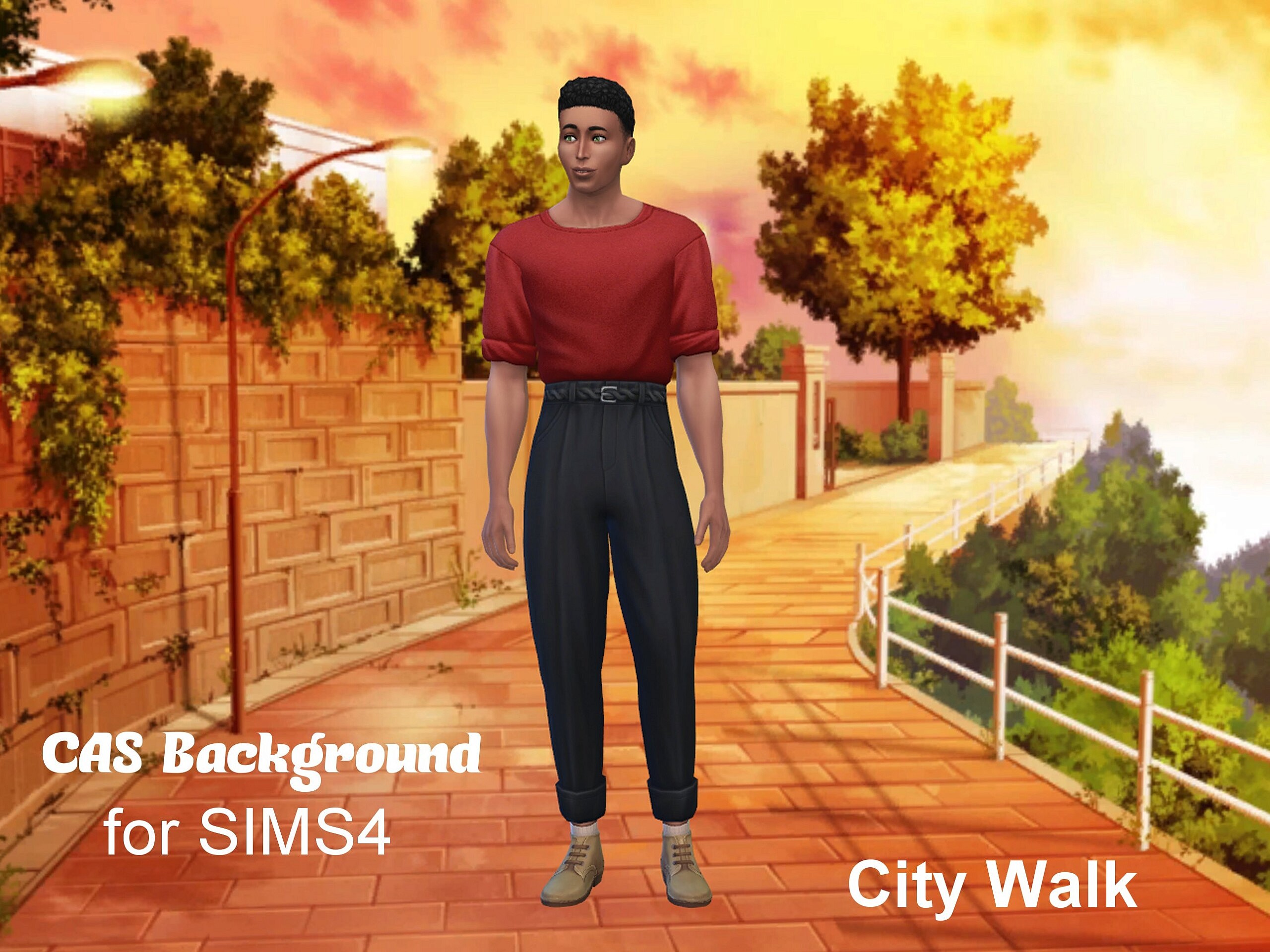 City Walk CAS Background by Chikiwi2016 from Mod The Sims • Sims 4