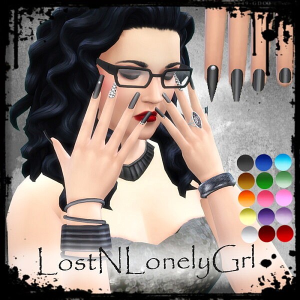 Colorful Nails by LostNlonelyGrl86 from Mod The Sims