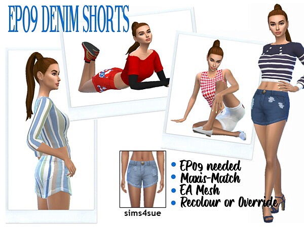 Denim Shorts from Sims 4 Sue