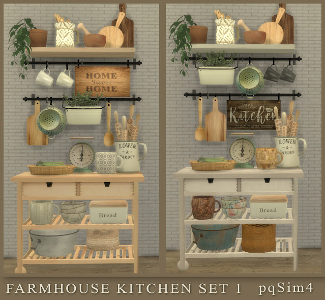 Farmhouse Kitchen Set from PQSims4