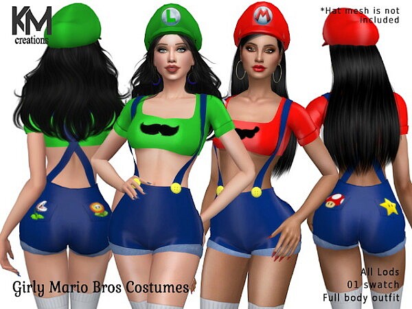Girly Mario Bros Costumes from KM