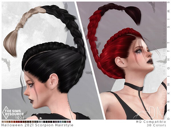 Halloween 2021   Scorpion Hairstyle Set by DarkNighTt from TSR
