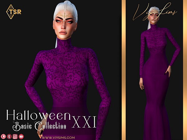 Halloween XXI Dress V2 by Viy Sims from TSR