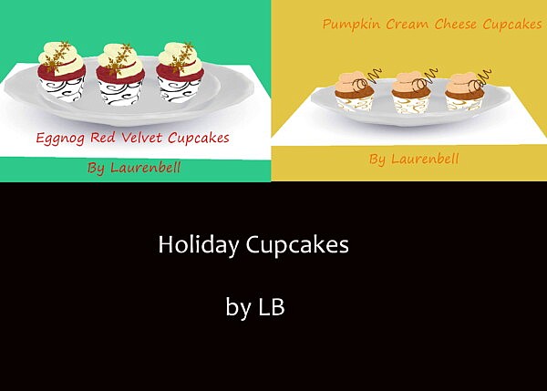 Holiday Fall Season Inspired Cupcakes  by Laurenbell2016 from Mod The Sims