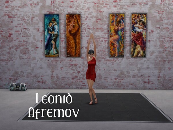 Leonid Afremov Panels   Dance Collection by Chikiwi2016 from Mod The Sims
