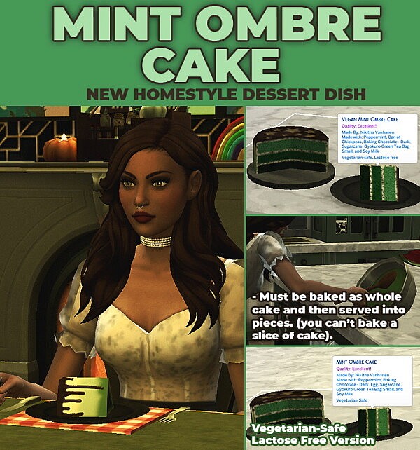 Mint Ombre Cake by RobinKLocksley from Mod The Sims