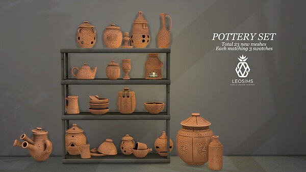 Pottery Set from Leo 4 Sims