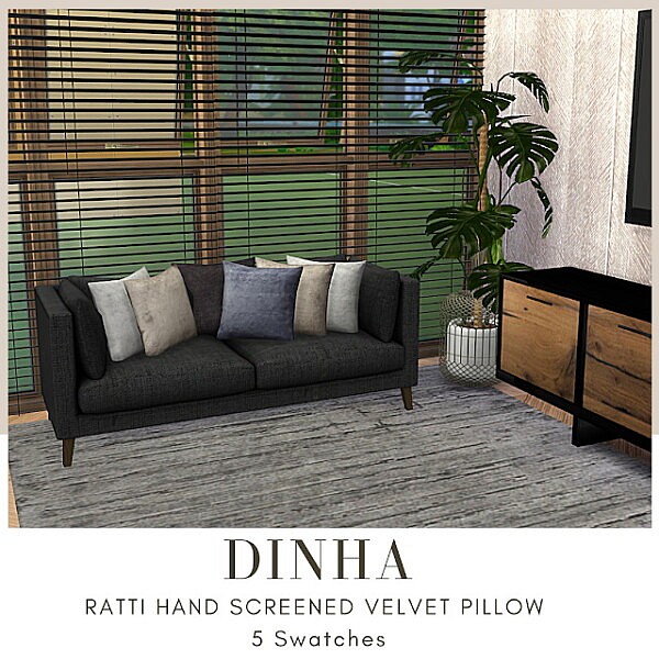 Ratti Hand Screened Velved Pillow from Dinha Gamer