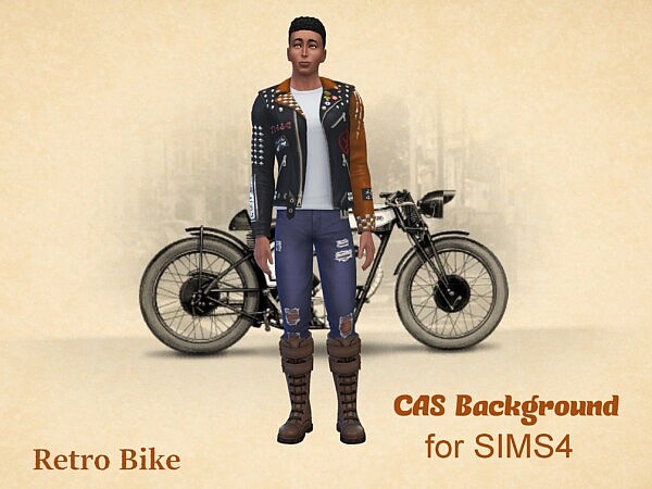 Retro Bike   CAS Background by Chikiwi2016 from Mod The Sims