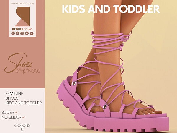 Child and Toddlers Shoes N002 from Red Head Sims