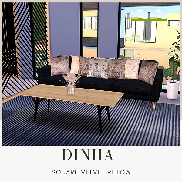Square Velvet Pillow from Dinha Gamer