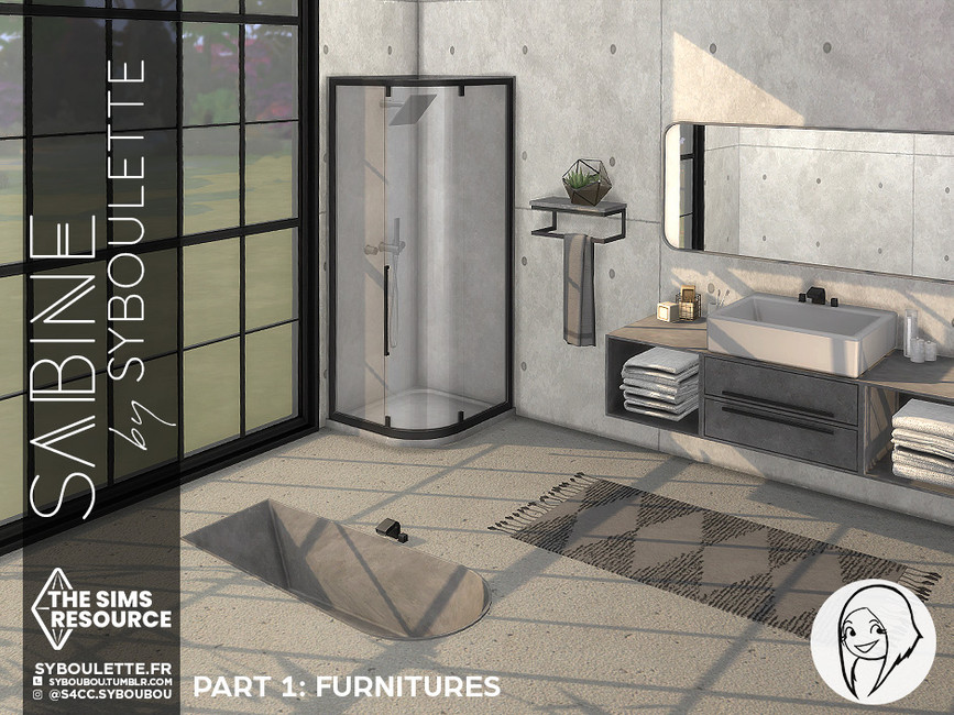 Sabine bathroom set Part 1 Furnitures by Syboubou from TSR