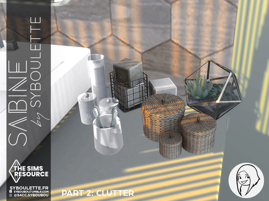 Sabine bathroom set Part 2 Clutter by Syboubou from TSR